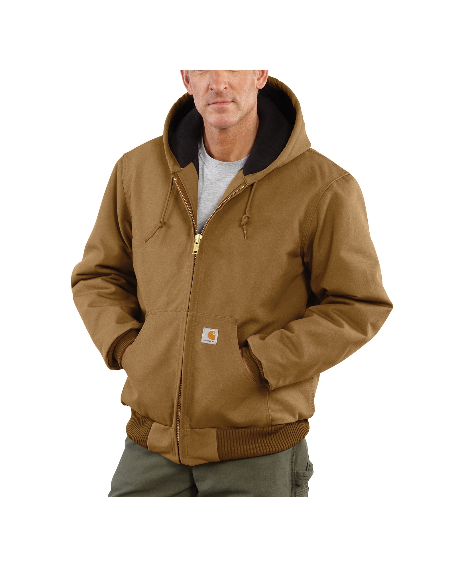 Carhartt アクティブジャケット　ダークブラウン　Large Tall Carhartt® Men's Hooded Active Jacket - Big and Tall - Fort Brands