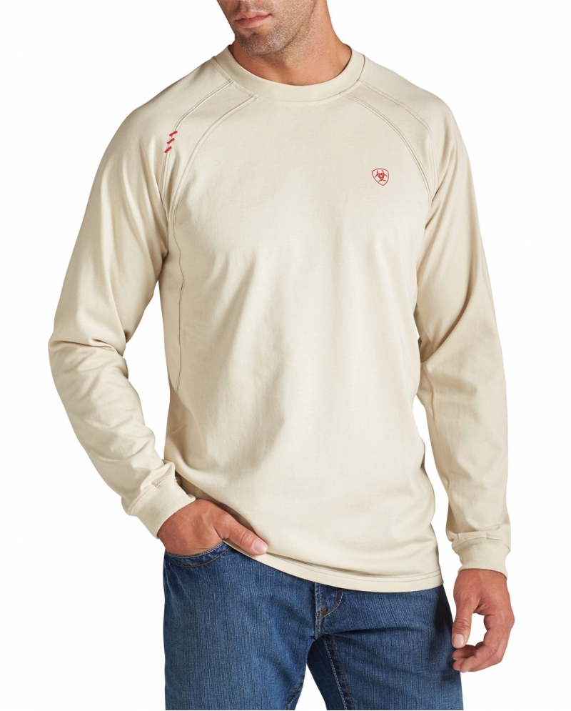 Ariat® Men's Flame Resistant Work Crew Long Sleeve Shirt - Fort Brands
