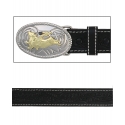 Boys' Tooled Belt With Bull Buckle