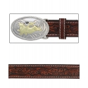 Boys' Tooled Belt With Bull Buckle