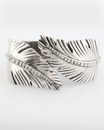 Rock 47 Collection By Montana Silversmiths Las Feather Cuff Rock 47 Collection By Montana Silversmiths Las Feather Cuff Bracelet