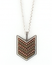 Rock 47® Collection by Montana Silversmiths® Points Of Aztec Tri-color Fletched Necklace