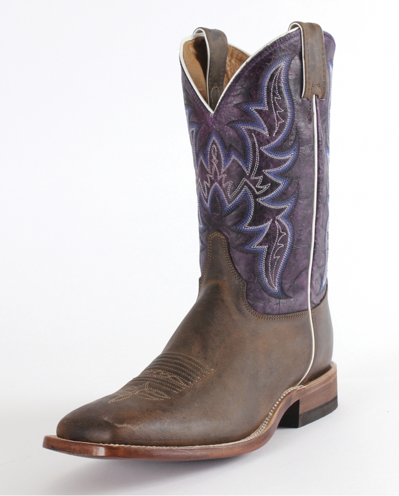 justin men's bent rail square toe western boots