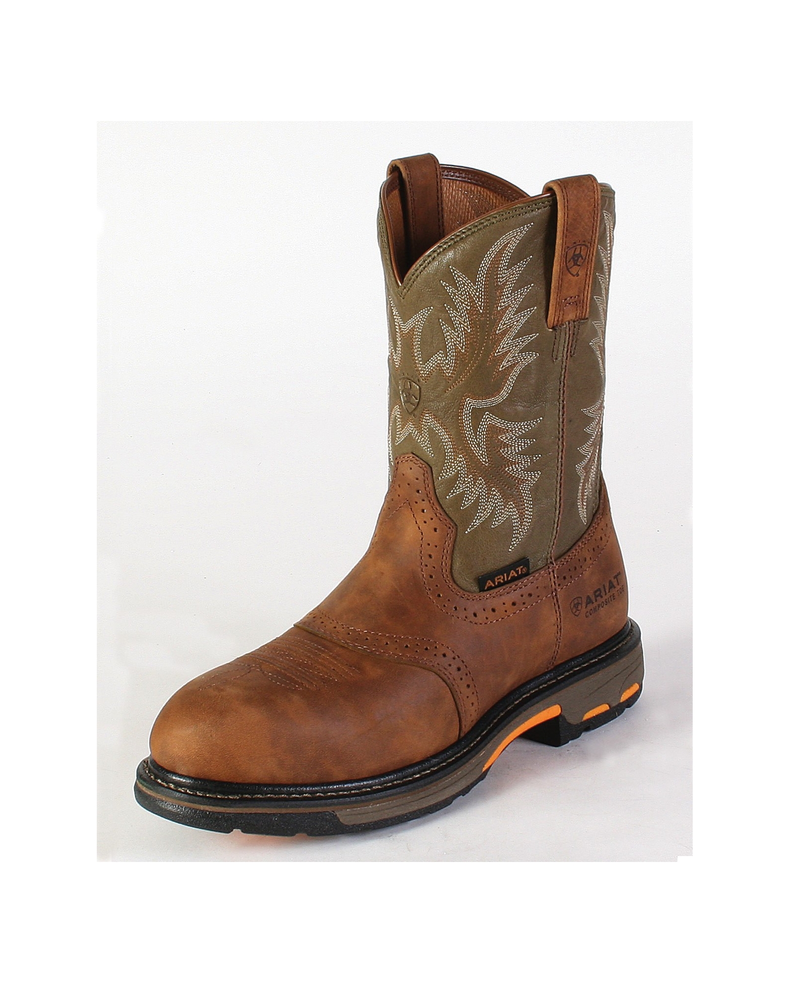 Ariat Brown Leather Composite-Toe Work Boots Men main image 3