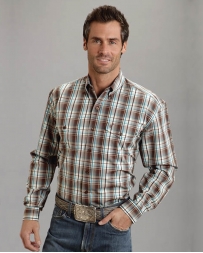 Stetson® Men's Long Sleeve 2 Pocket Plaid Shirt