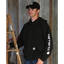 Carhartt® Men's Midweight Logo Sleeve Hoodie - Big