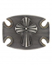 Montana Silversmiths® Two Tone Radiating Fluted Cross Attitude Buckle