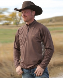 Cinch® Men's Brown & Camo 1/4 Zip Pullover