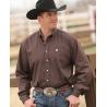 Cinch® Men's Big Man Solid Brown Long Sleeve Shirt