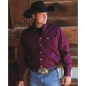 Cinch® Men's Solid Burgundy Long Sleeve Shirt