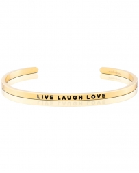 MantraBand® Ladies' Live, Laugh, Love Gold Band