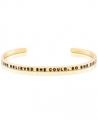 MantraBand® Ladies' She Is Fierce Gold Band