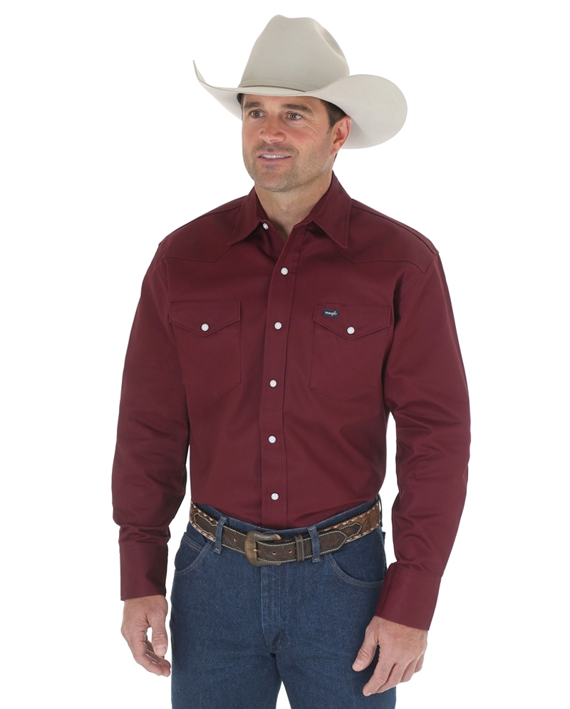 Wrangler® Men's Western Work Shirts - Solids - Big and Tall - Fort Brands