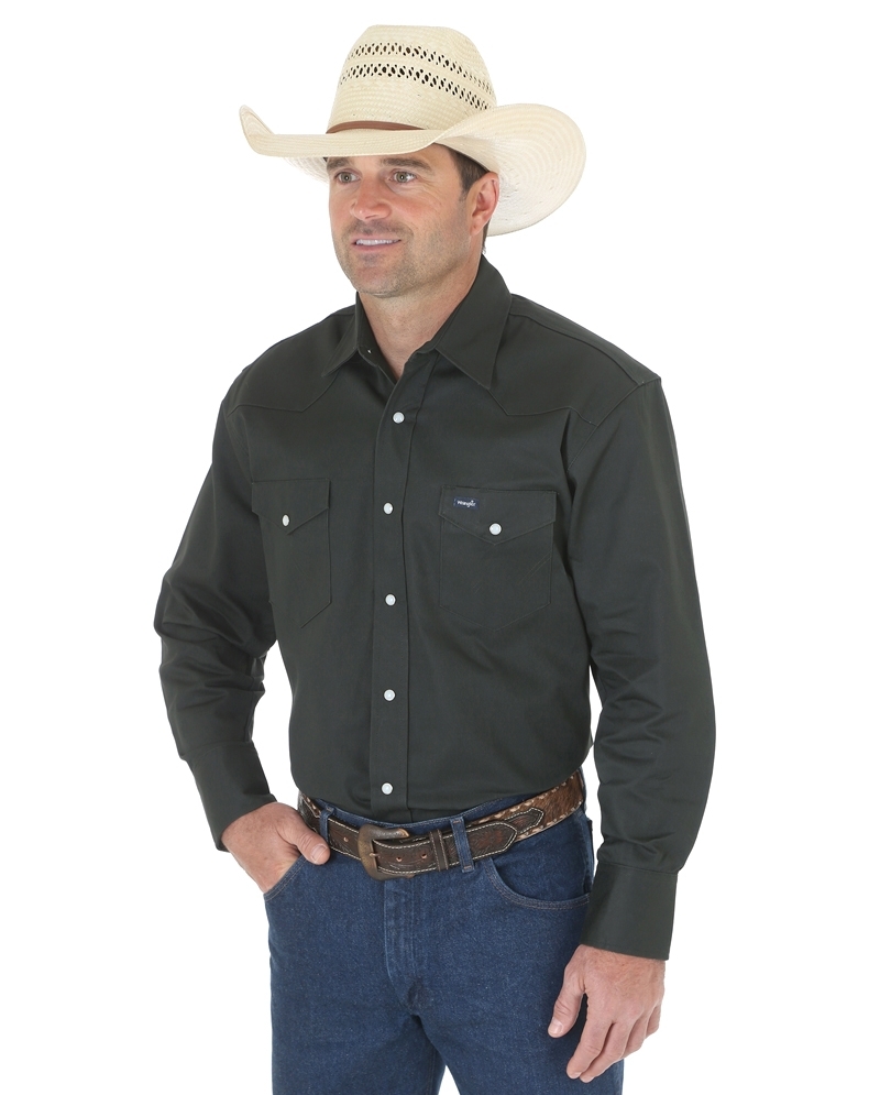 wrangler western work shirts