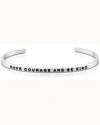 MantraBand® Ladies' Have Courage And Be Kind Silver Band