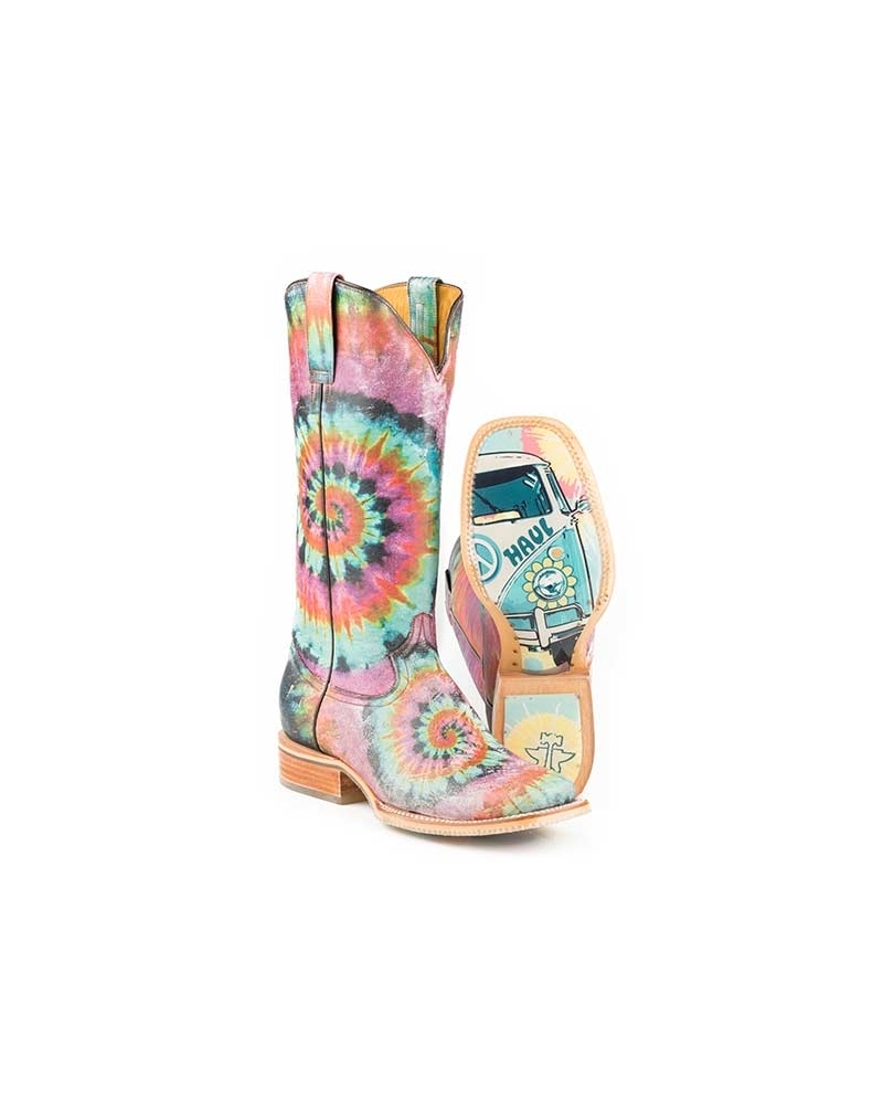 tin haul tie dye boots