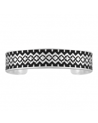 Montana Silversmiths® Ladies' Painted CrossCut Stitching Cuff Bracelet