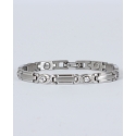 Sabona® Ladies' Executive Silver Gem Magnetic Bracelet