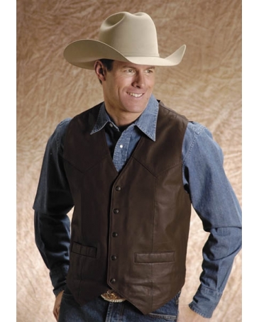 Roper® Men's Nappa Goat Leather Western Vest - Fort Brands
