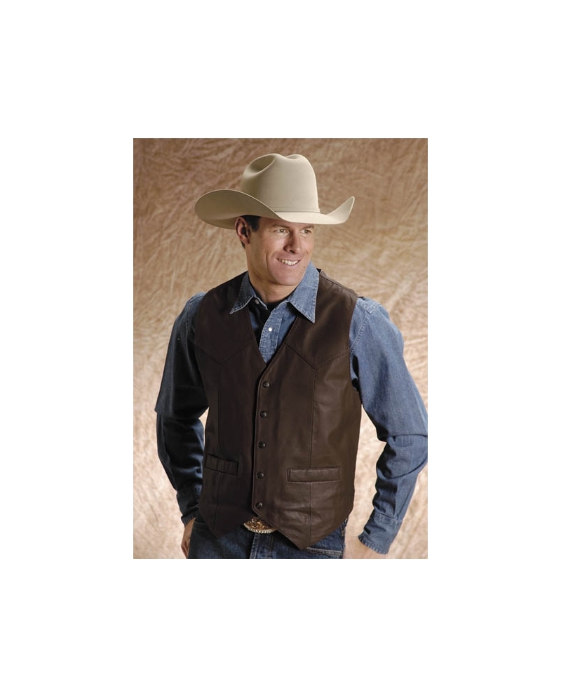 Roper® Men's Nappa Goat Leather Western Vest - Fort Brands