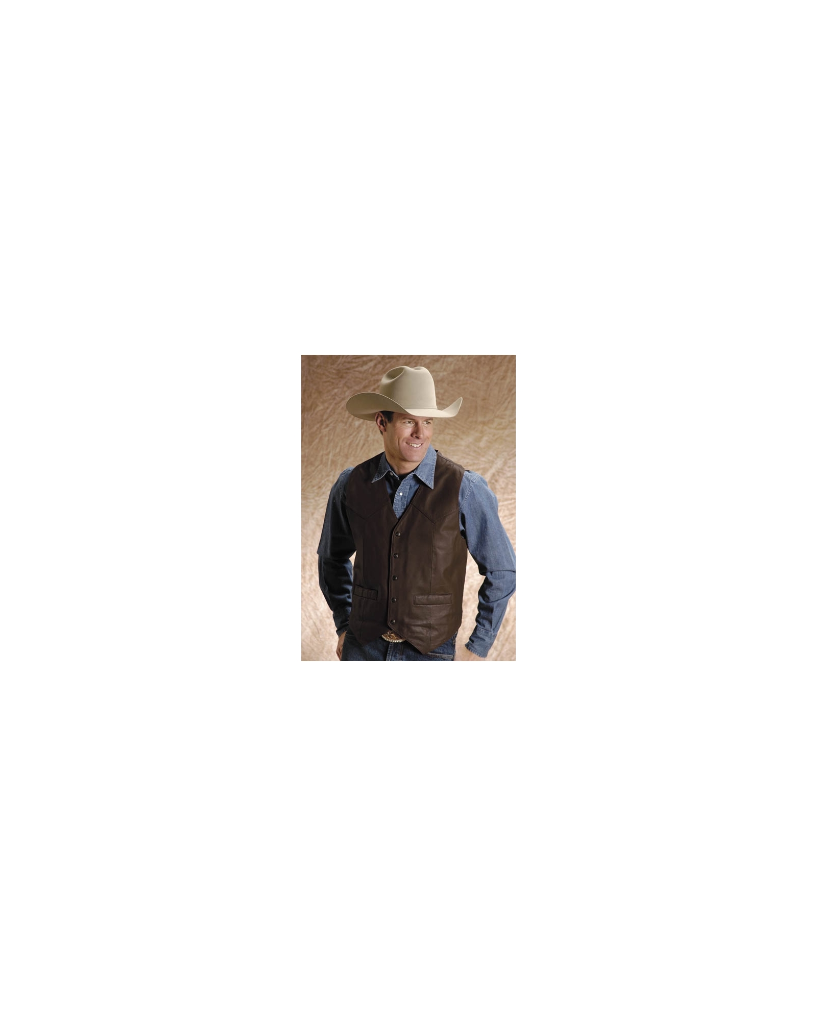 Roper® Men's Nappa Goat Leather Western Vest - Fort Brands