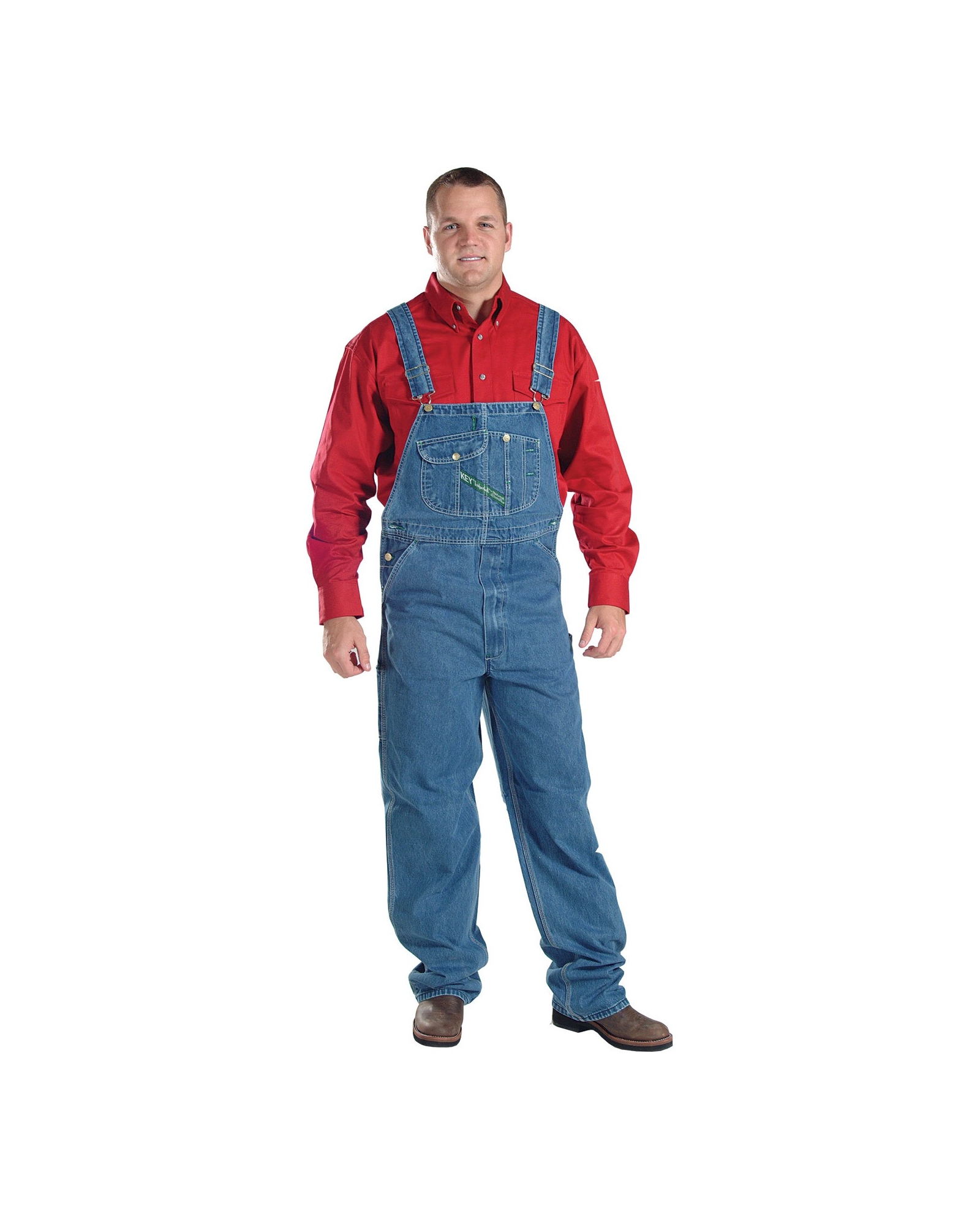 Key® Men's Hi-Back Bib Denim Overall - Fort Brands