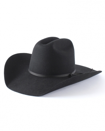Felt Hat Black 4" Brim - Youth