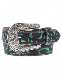 Wrangler® 20X® Girls' Floral Overlay Turquoise Belt