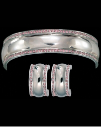 Montana Silversmiths® Ladies' Half Moon Rhinestone Bracelet and Earrings Set