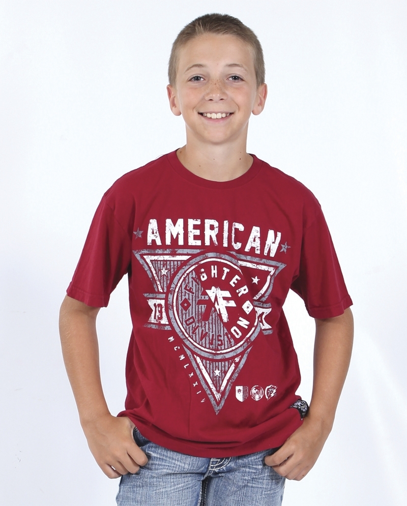 red american fighter shirt