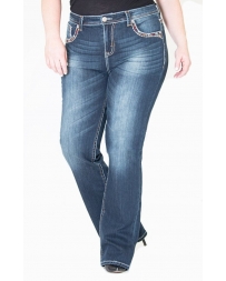 Grace in LA Ladies' Curvy Aztec Hand Jeans