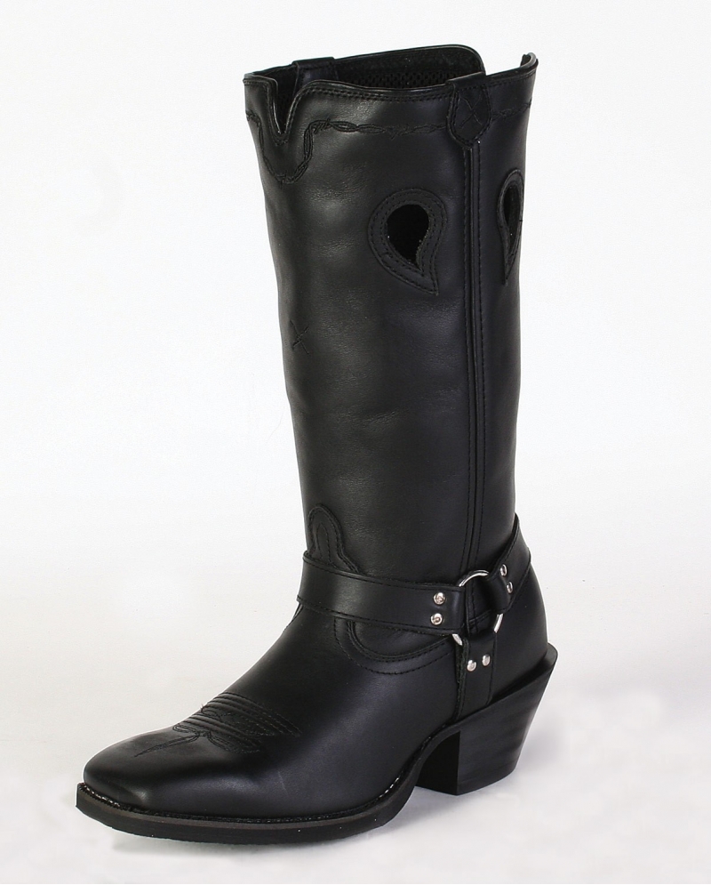 womens biker boots black