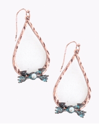 Cindy Smith® Ladies' Copper Teardrop Earring With Arrow