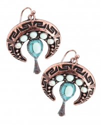 Cindy Smith® Ladies' Copper And Turquoise Earrings