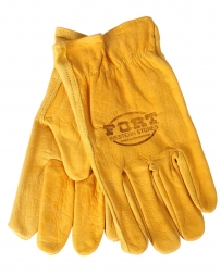 Buffalo Leather Fort Western Logo Gloves