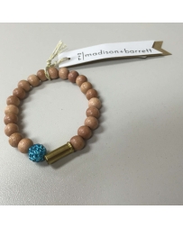 Madison & Barrett® Ladies' Rosewood Bracelet Aqua Pave