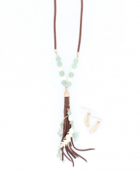 Cindy Smith® Ladies' Brown And Mint Necklace