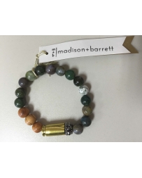 Madison & Barrett® Ladies' Wood Fancy Jasper Bead Bracelet