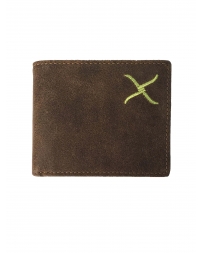 Twisted X® Men's Green Logo Bifold Wallet