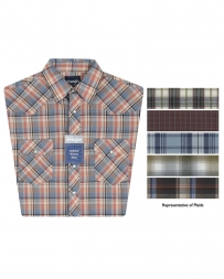 Wrangler® Men's Assorted Plaid Neck And Sleeve Shirt