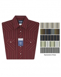 Wrangler® Men's Assorted Stripe Neck & Sleeve Shirt