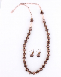 Cindy Smith® Ladies' Long Copper Beaded Necklace Set