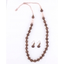 Cindy Smith® Ladies' Long Copper Beaded Necklace Set