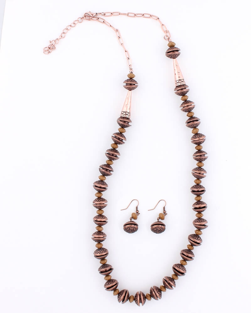 Kundan and Beaded Choker Necklace Set - ACCEG1381 from saree.com