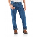 Carhartt® Men's Relaxed Fit Straight Leg Flannel Lined Jeans