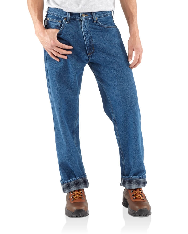 Carhartt® Men's Relaxed Fit Straight Leg Flannel Lined Jeans