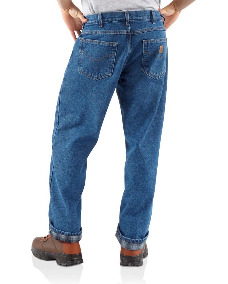 Carhartt® Men's Relaxed Fit Straight Leg Flannel Lined Jeans - Fort Brands