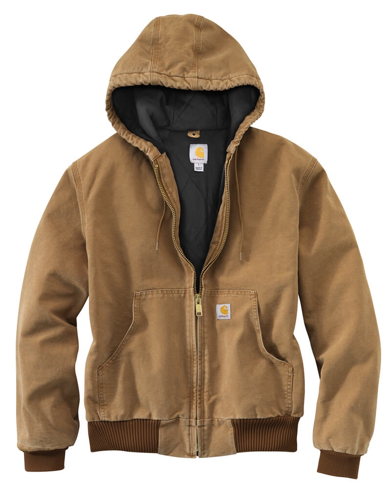 Carhartt® Men's Active Hooded Quilted Flannel Lined Jacket - Fort Brands