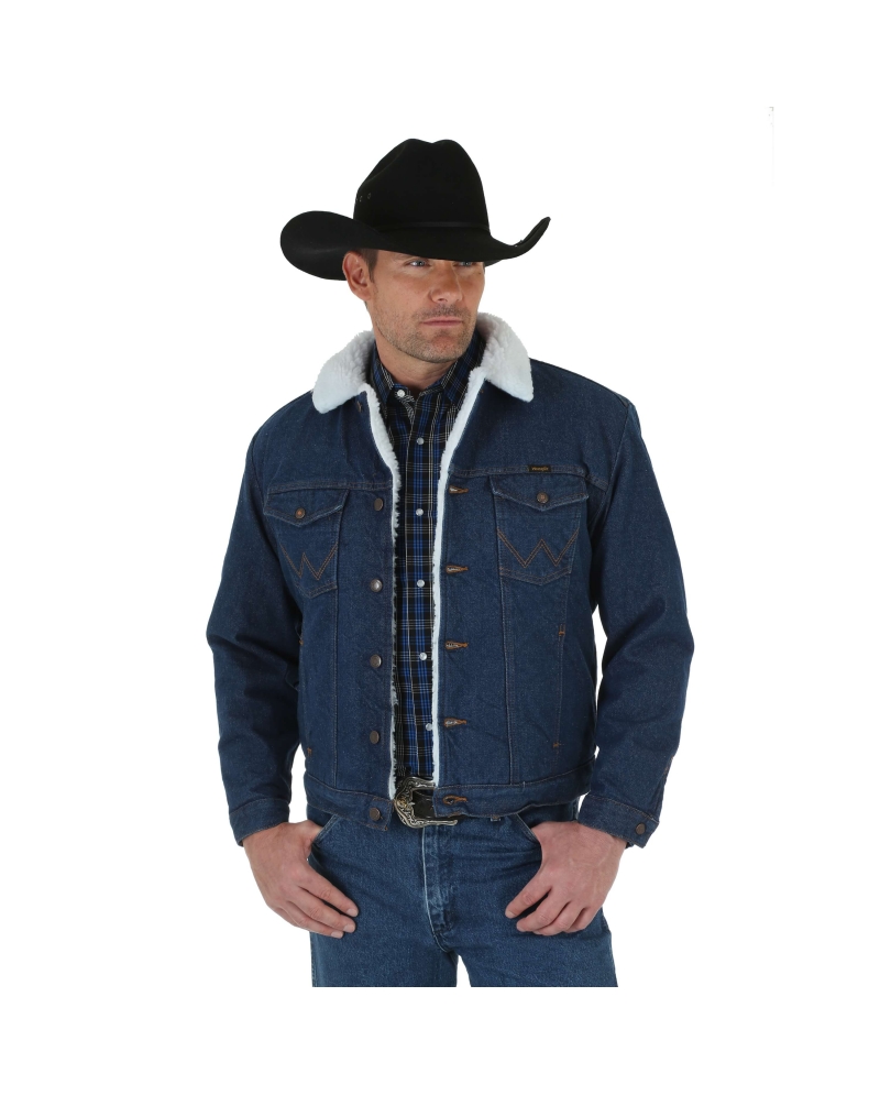 Mens Jean Jacket With Sherpa Collar 