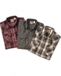Ely and Walker® Men's Western Snap Plaid SS